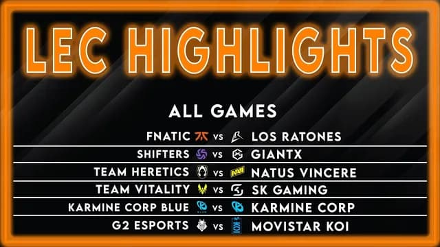 G2 Esports and Fnatic Clash in LEC 2026 Opening Day